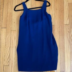 Club Monaco Blue Silk Dress with low open back